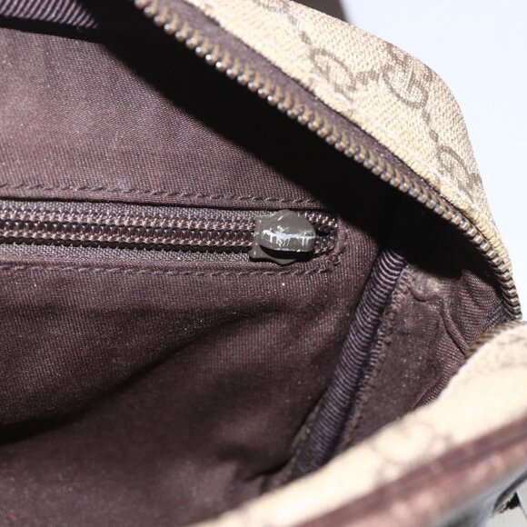 Authentic GUCCI GG Supreme Shoulder Bag PVC Beige Silver 114291 - Picture 8 of 16